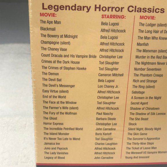 Legends of Horror DVD 50 Movie Pack On 12 Discs New - Picture 5 of 8